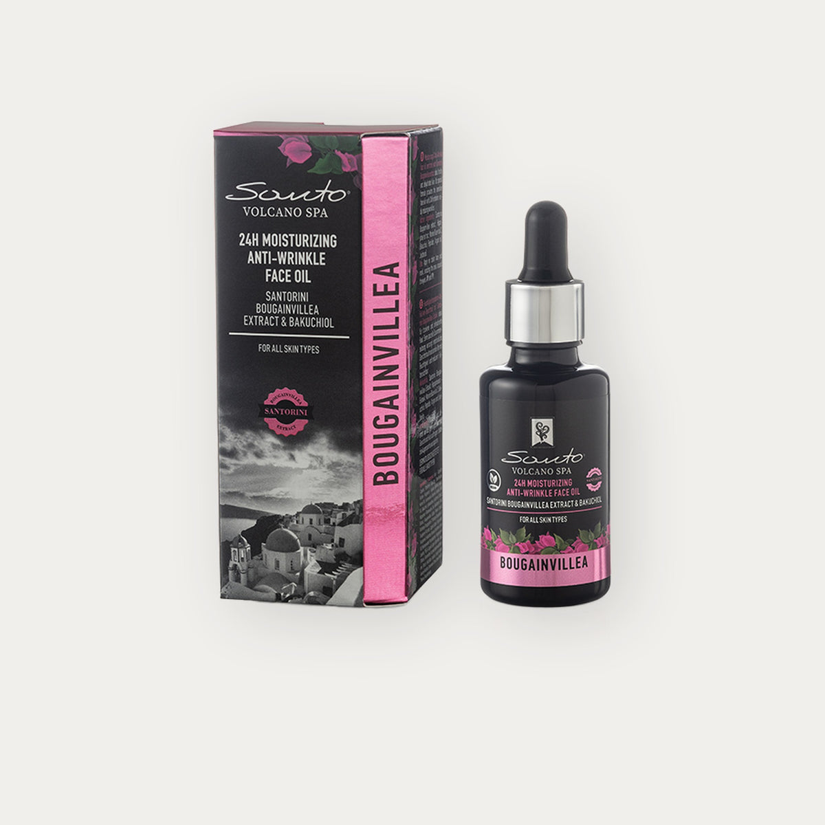 24 Saat Nemlendirici Begonvil Yüz Serum Yağı — kutulu paket