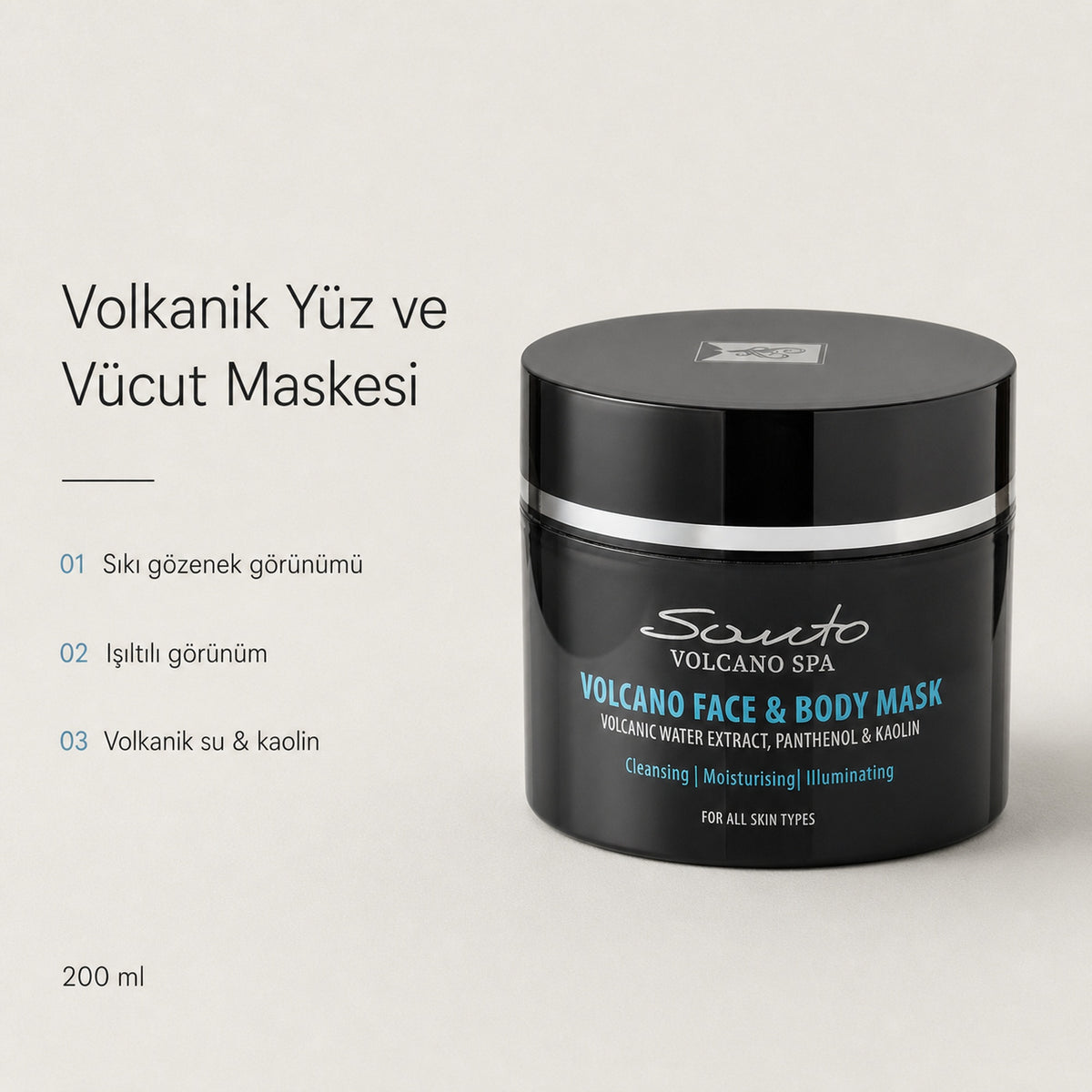 Volkanik Yüz ve Vücut Maskesi — faydaları